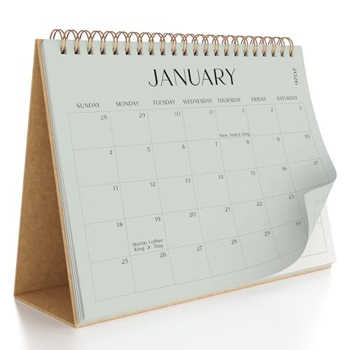Aesthetic Desk Calendar 2026-2027 - Runs from January 2026 until July 2027 - Beautiful Small 26-27 Flip Desktop Calendar for Easy Organizing | Amazon (US)