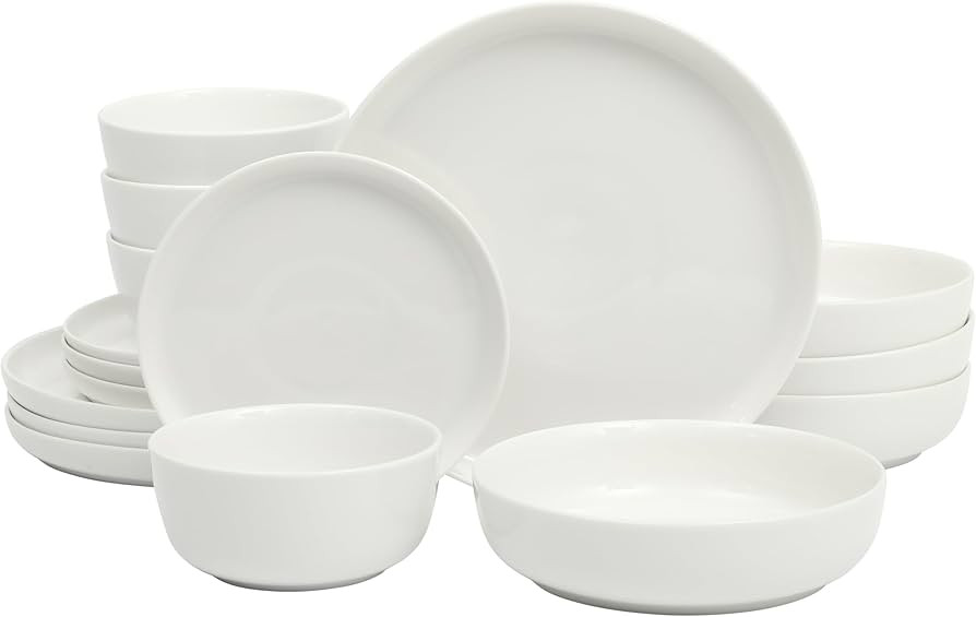 Gibson Home Oslo Porcelain Chip and Scratch Resistant Dinnerware Set, Service for 4 (16pcs), Cera... | Amazon (US)