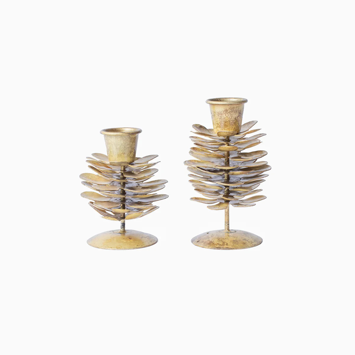Gold Pine Taper Holder | Stoffer Home