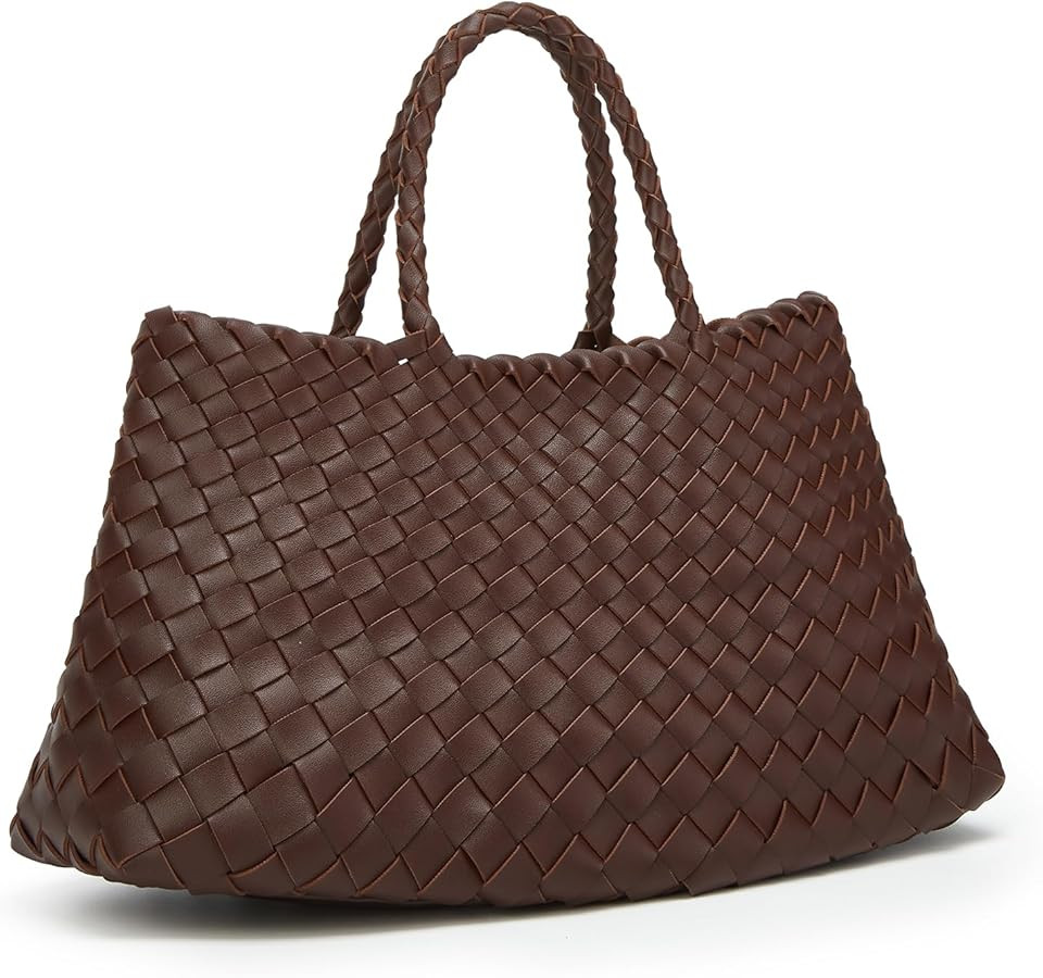 Woven Tote Bag for Women with Purse, Fashion Shoulder Hobo Underarm Bags, Large Woven Handmade Wo... | Amazon (US)