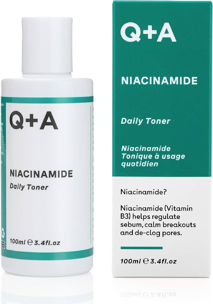 Q+A Tonico con Niacinamide per uso quotidiano. Tonico Viso per alleviare le eruzioni cutanee e li... | Amazon (IT)