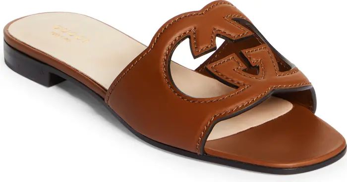 Interlocking G Cutout Slide Sandal | Nordstrom