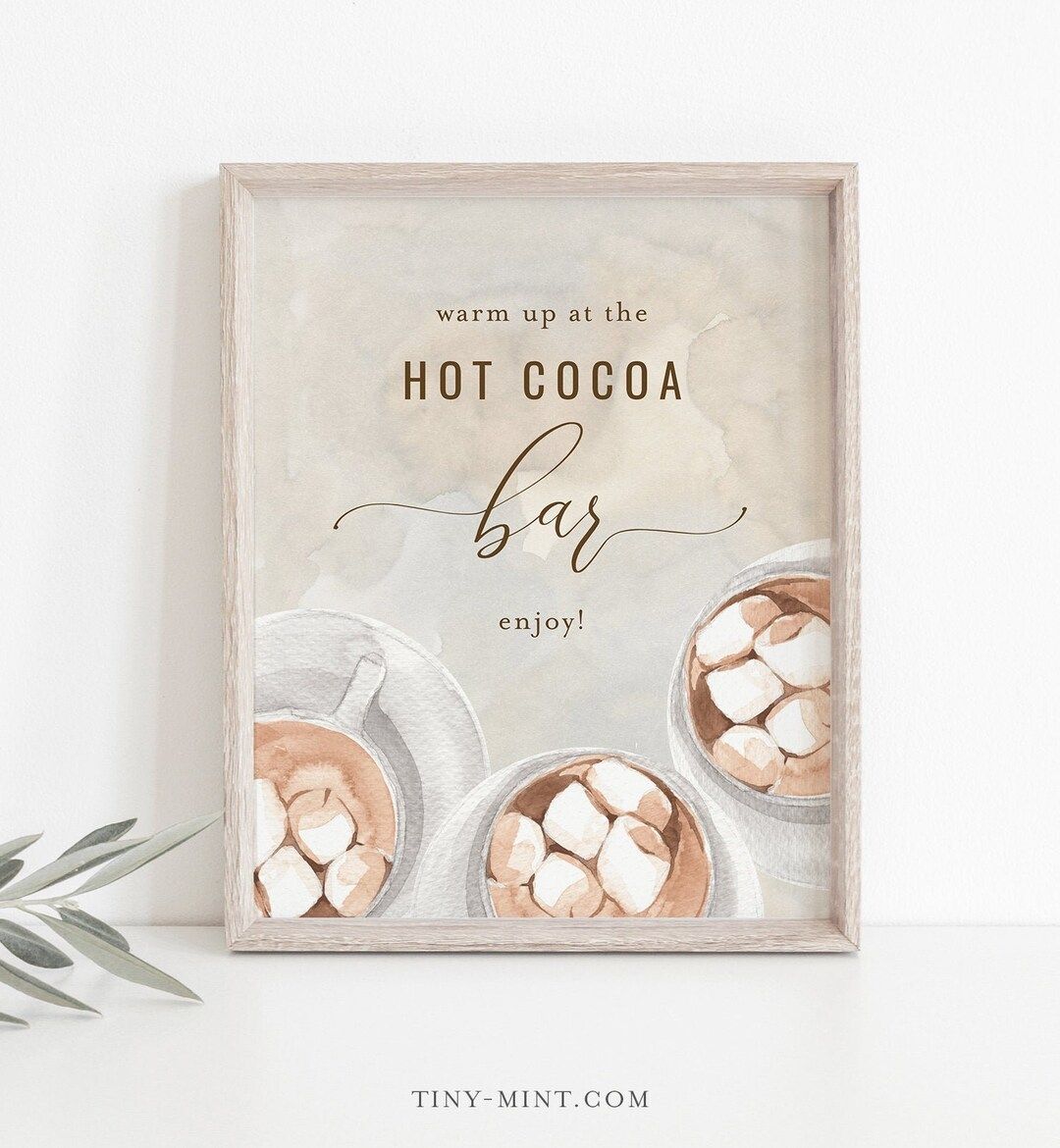 Hot Cocoa Bar Sign Template, Winter Party Hot Chocolate Bar, Holiday Shower, Christmas, Instant D... | Etsy ROW