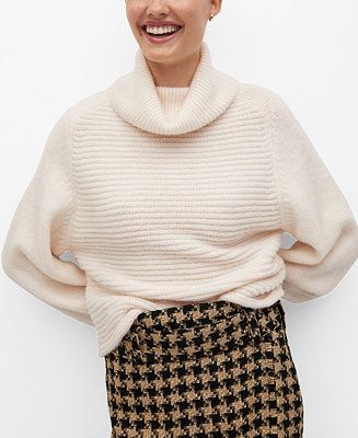 MANGO Women's Turtle Neck Oversize Sweater & Reviews - Women - Macy's | Macys (US)