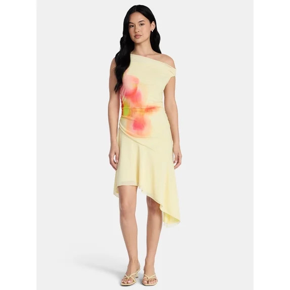 Madden NYC Women’s Asymmetrical Midi Dress, Sizes XXS-XXL | Walmart (US)