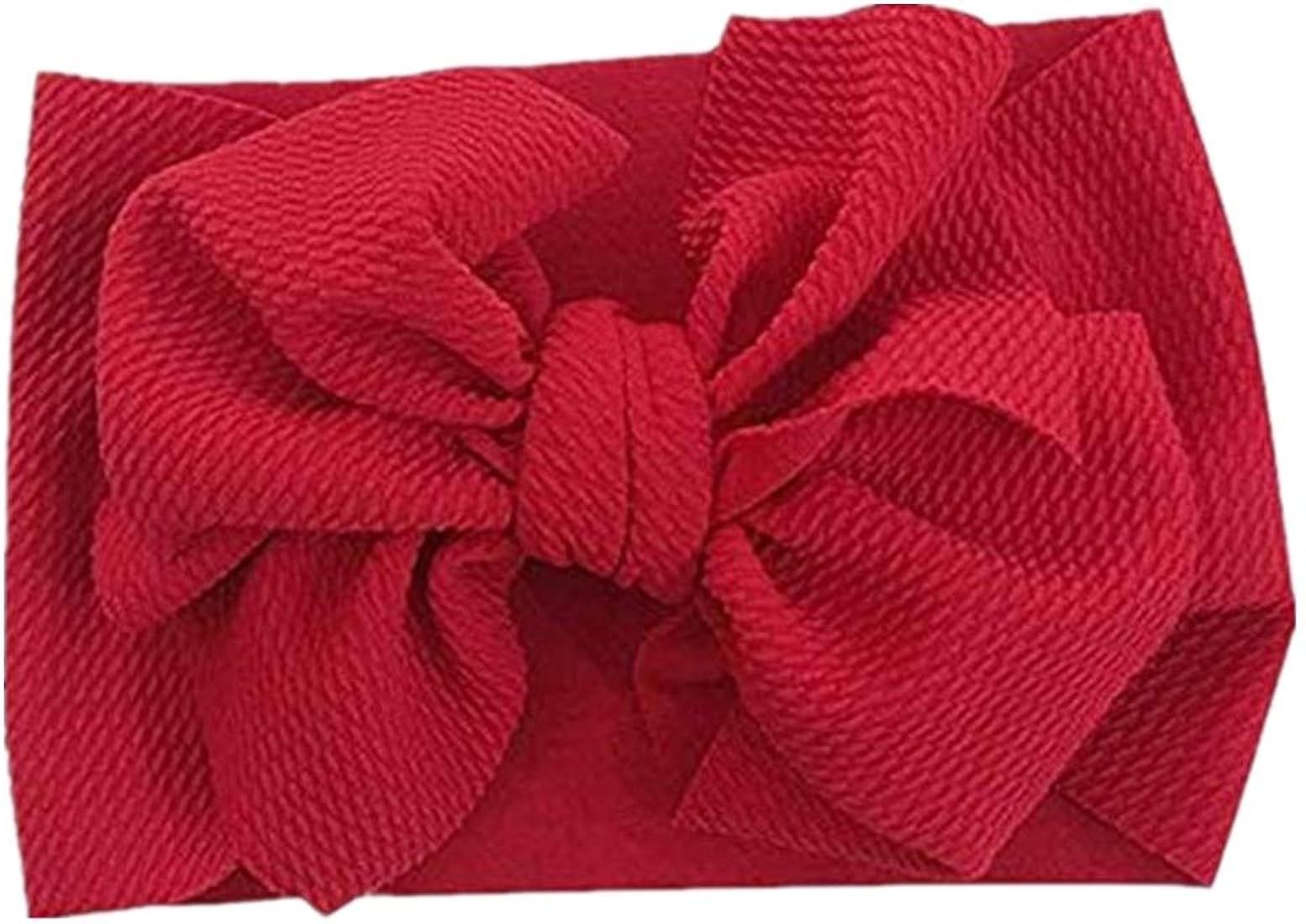 Infant Baby Girl Nylon Bow-knot Headband Newborn Headwrap Hair Accessories with Knotted Bow | Amazon (US)