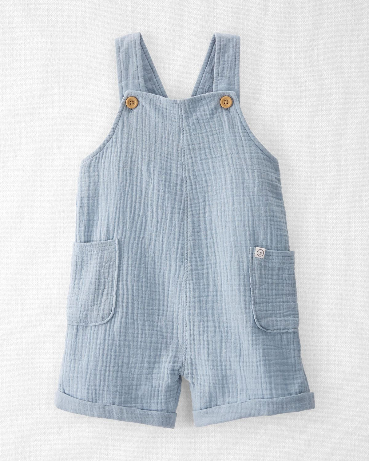 Seal Blue Toddler Organic Cotton Gauze Shortall | carters.com | Carter's