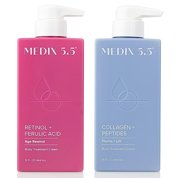 Medix 5.5 Retinol Cream + Collagen Cream Skin Care Set Moisturizer Body & Face Lotion | Firming B... | Amazon (US)