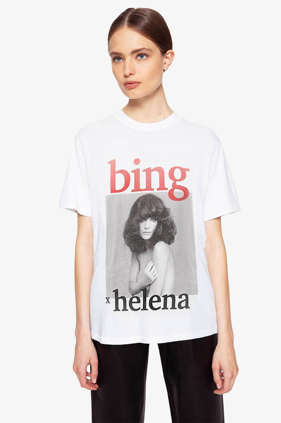 ANINE BING Lili Tee AB x HC in White | Anine Bing