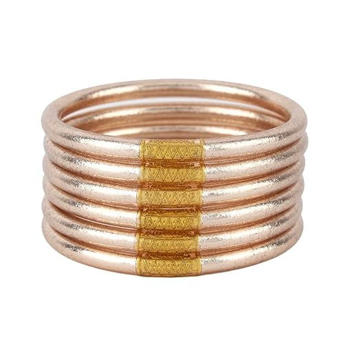 BuDhaGirl Champagne All Weather Bangles® (AWB®) - Serenity Prayer | Amazon (US)