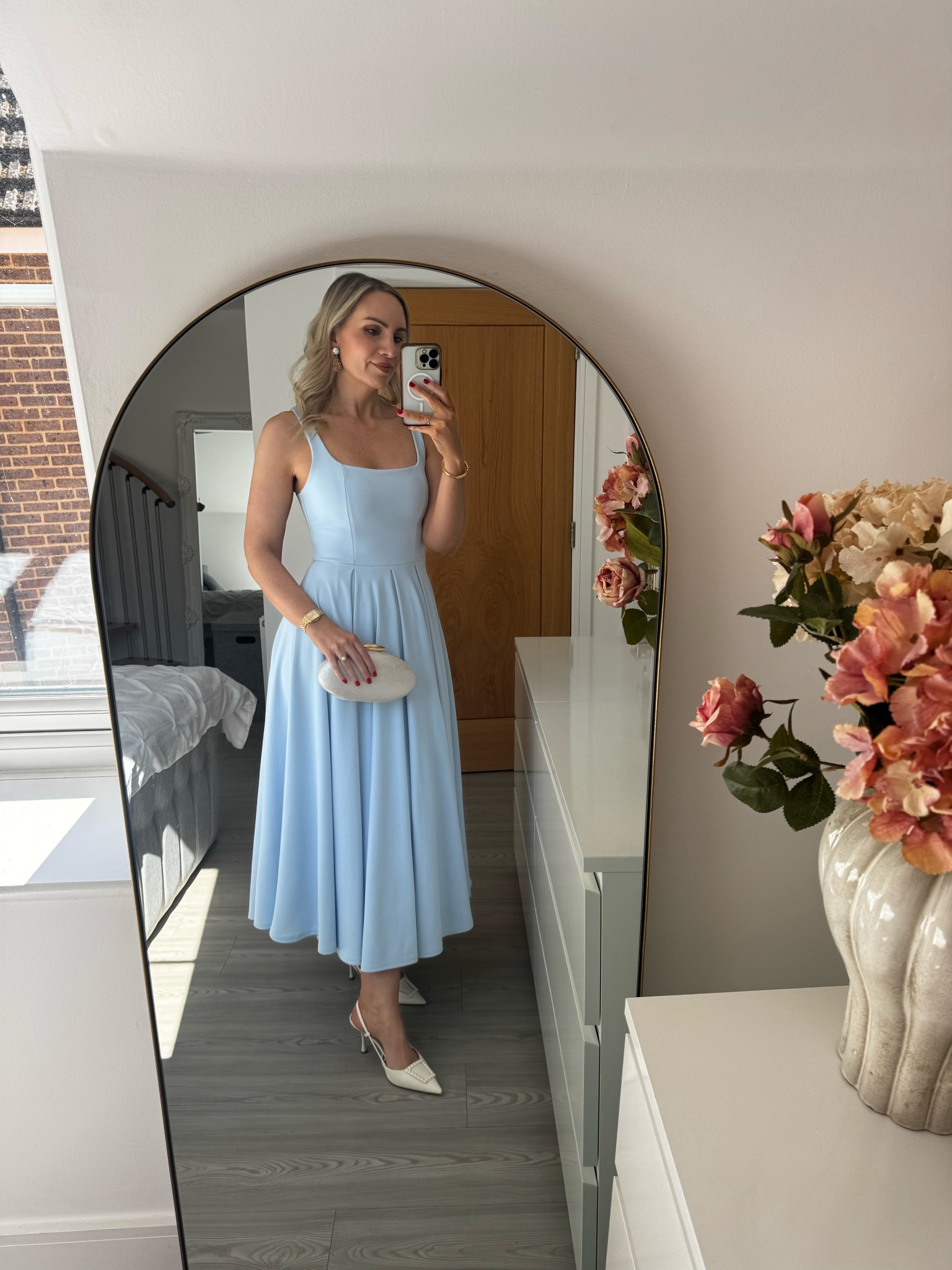 Wedding guest dress/outfit idea 🩵🤍

I wear a size 10 

#LTKspring #LTKsummer #LTKwedding