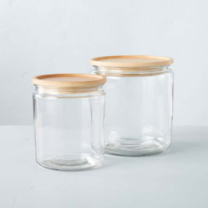 Glass & Wood Storage Canister - Hearth & Hand™ with Magnolia | Target