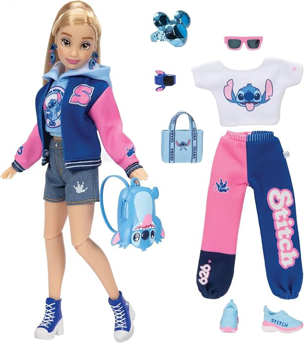 Disney ILY 4ever Fashion Dolls Stitch Inspired with Varsity Jacket 11.5" Tall with 13 Points of A... | Amazon (US)