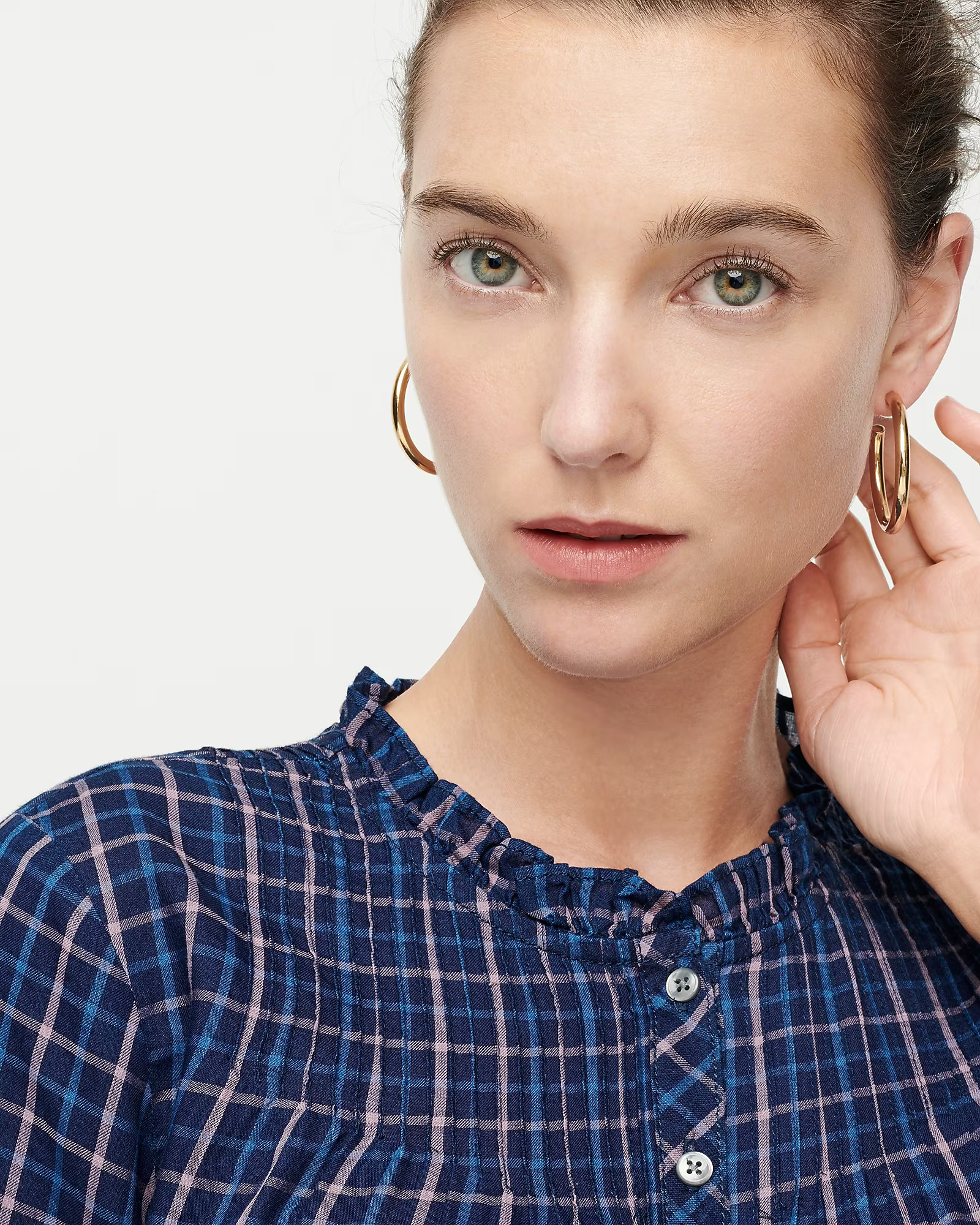 Mini tube hoop earrings in matte gold | J. Crew US