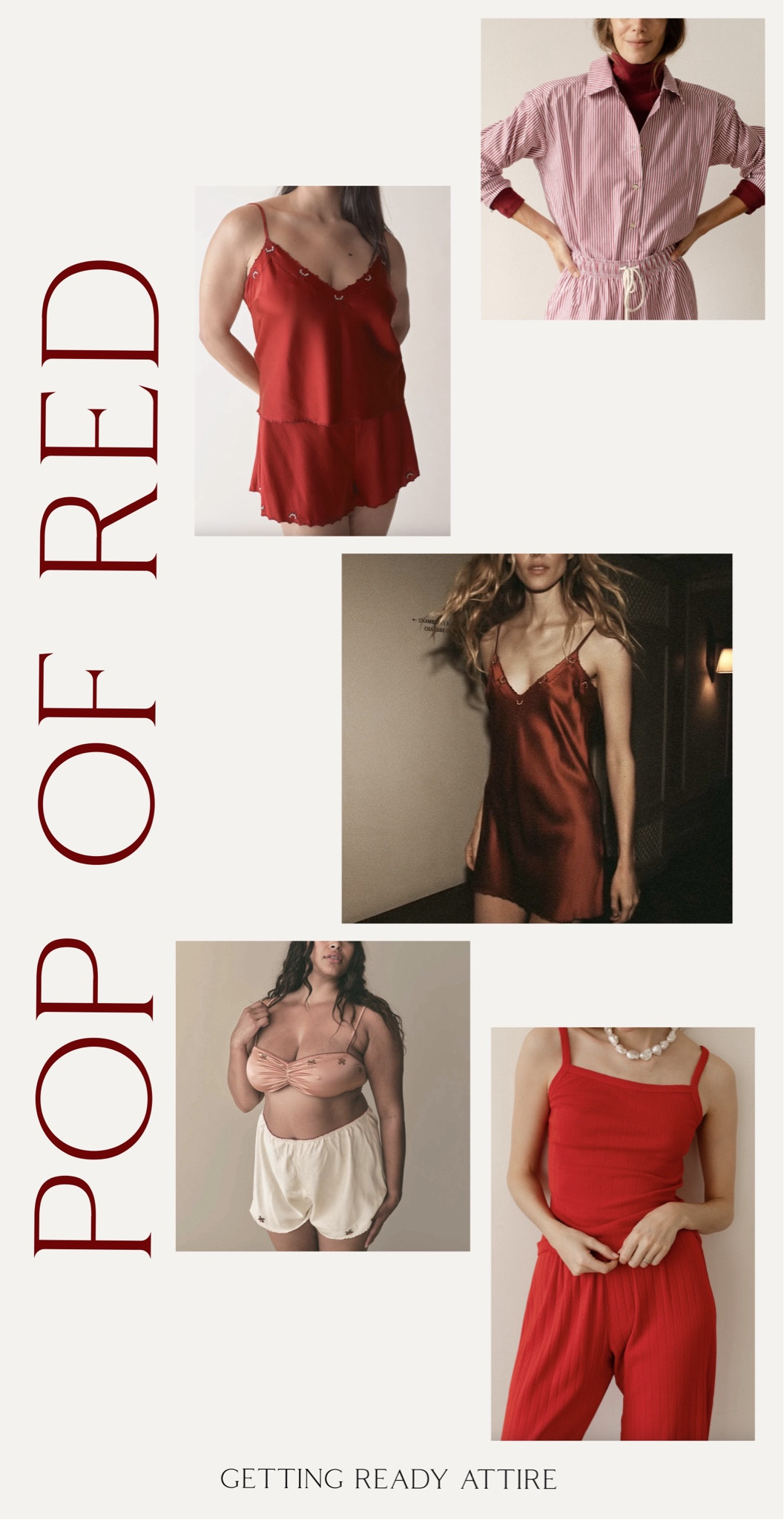 Is red an appropriate color to wear on your wedding? We say yes. And one of our favorite times to include a pop of red is in your getting ready attire  

#LTKstyletip #LTKwedding