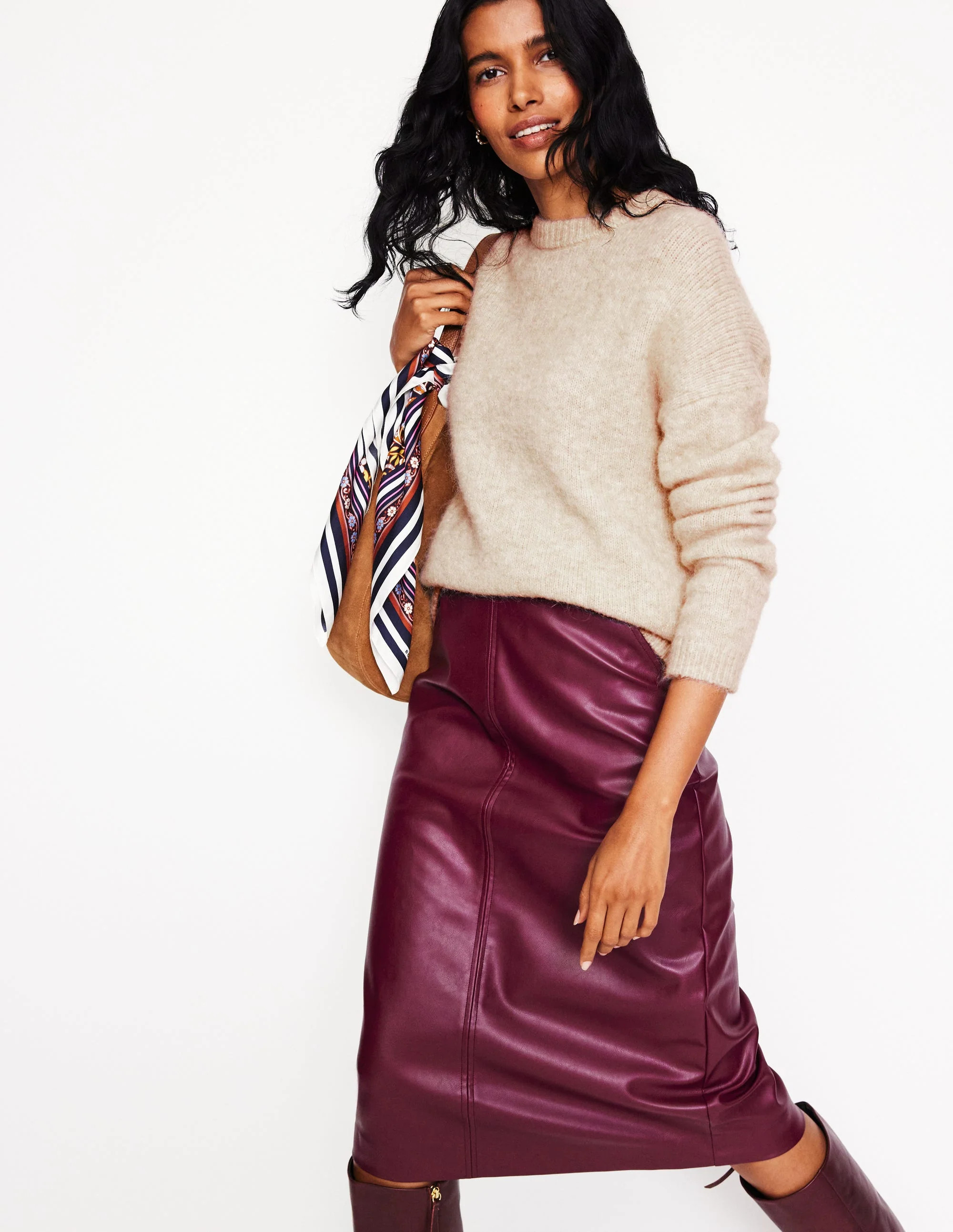 Rosemary Relaxed Sweater-Oatmeal Melange | Boden (US)