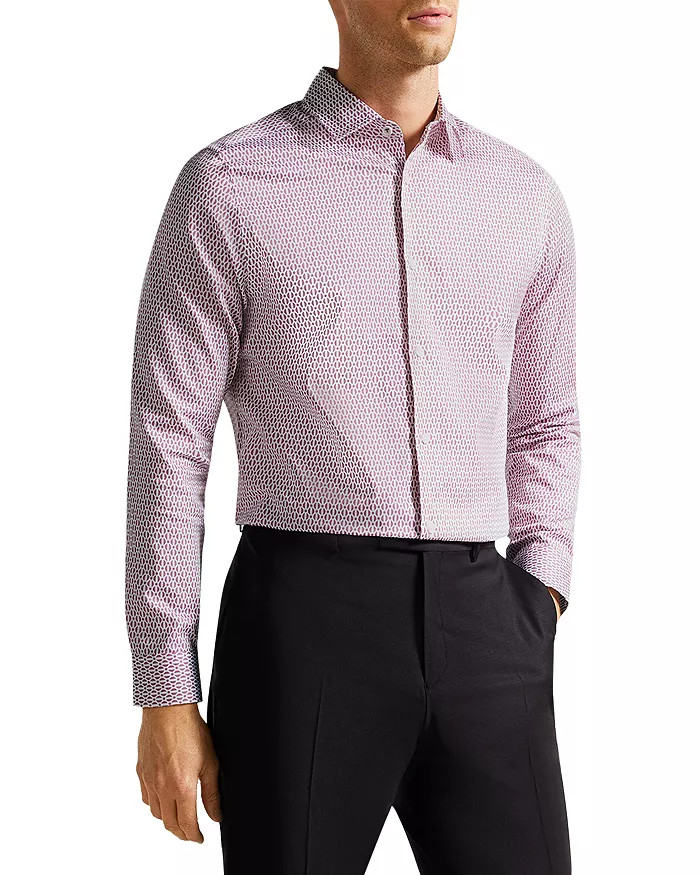 Conifur Cotton Blend Geo Print Regular Fit Button Down Shirt | Bloomingdale's (US)