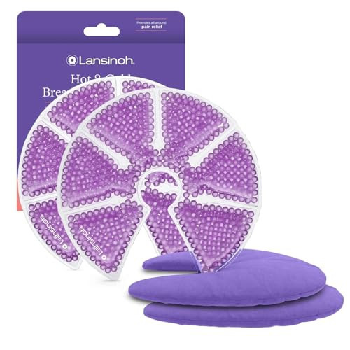 Lansinoh Breast Therapy Packs, Hot and Cold Breast-Pads with 2 Soft Covers, Postpartum Essentials for Nipple Pain Relief, Mastitis, Engorgement, Support for Breastfeeding, Pumping Aid, 2 Pack | Amazon (US)