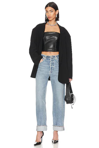 Ayla Baggy Cuffed Crop Jeans in Skylights | Revolve Clothing (Global)