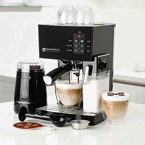 Espresso Machine, Latte & Cappuccino Maker- 10 pc All-In-One Espresso Maker with Milk Steamer (Incl: | Amazon (US)