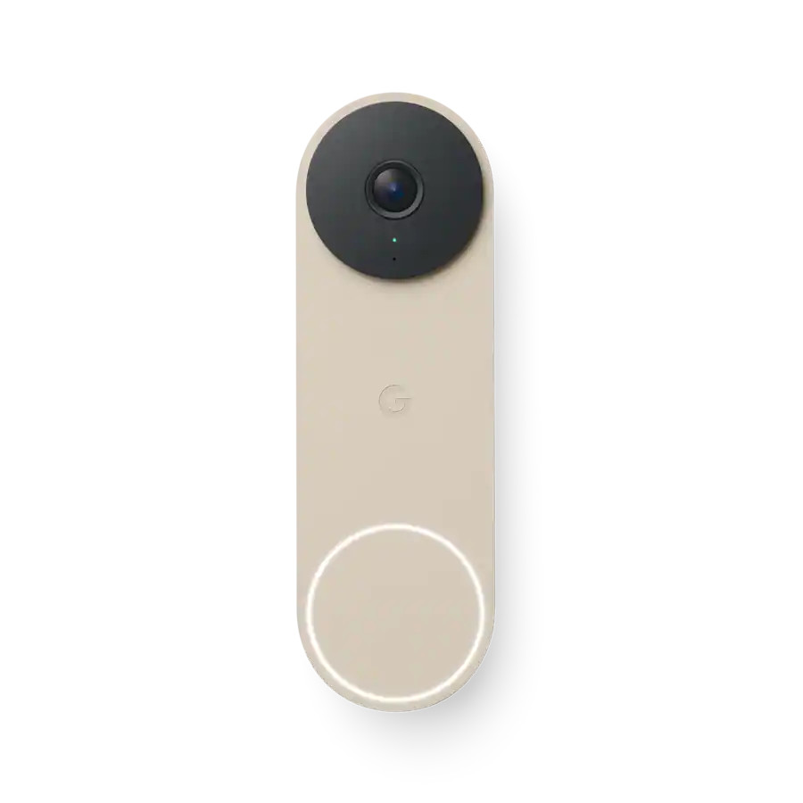 Google - Nest Doorbell (wired, 3rd gen) - Latest Model - 2K Video and Gemini - Linen | Best Buy U.S.