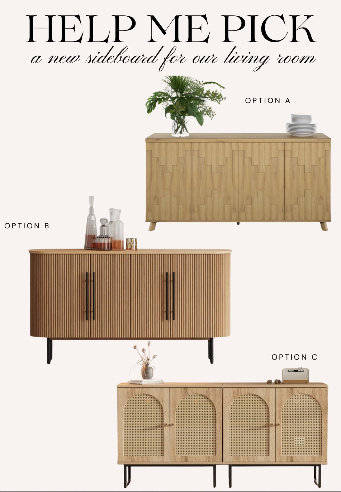 Living Room Sideboard Cabinet Options

 #homefinds | living room furniture  | Amazon living room | wayfair 

#LTKhome #LTKfamily