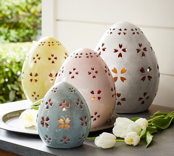 Pierced Ceramic Eggs | Pottery Barn (US)