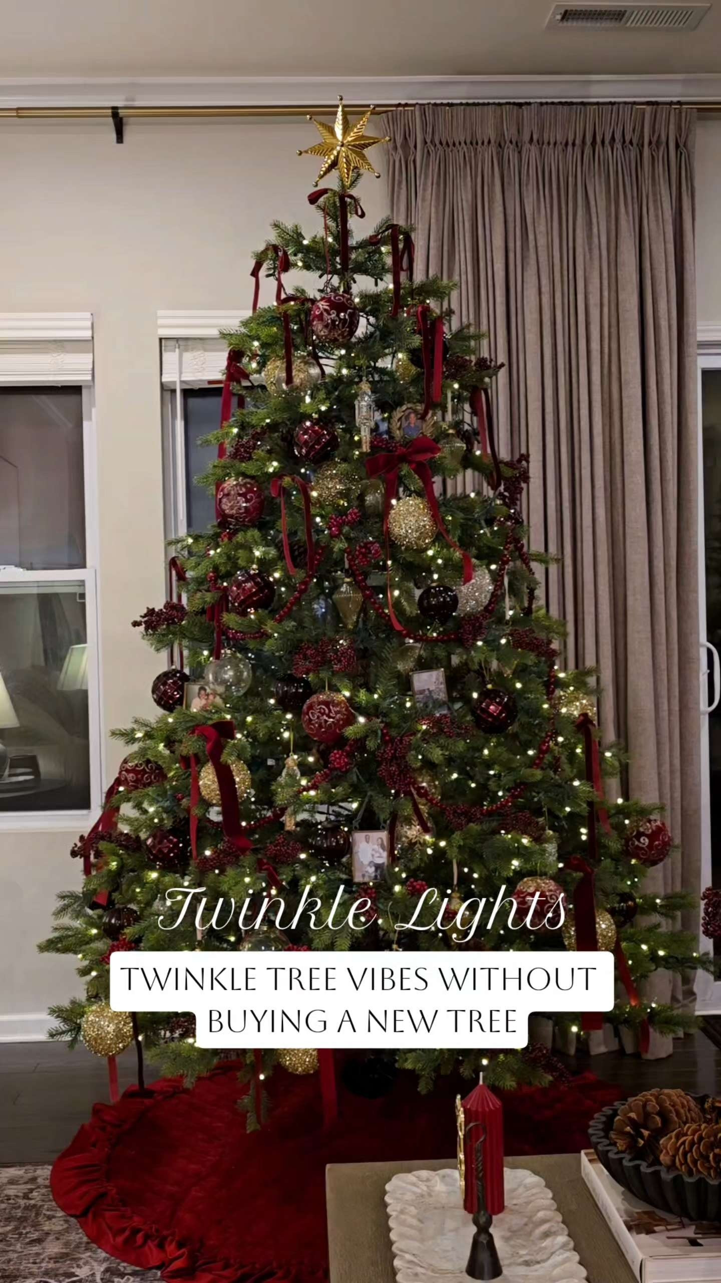 Mini twinkle string lights. I used 5 boxes on my 7.5 ft tree to get his look.  

 #LTKCyberWeek #LTKHoliday #LTKHome