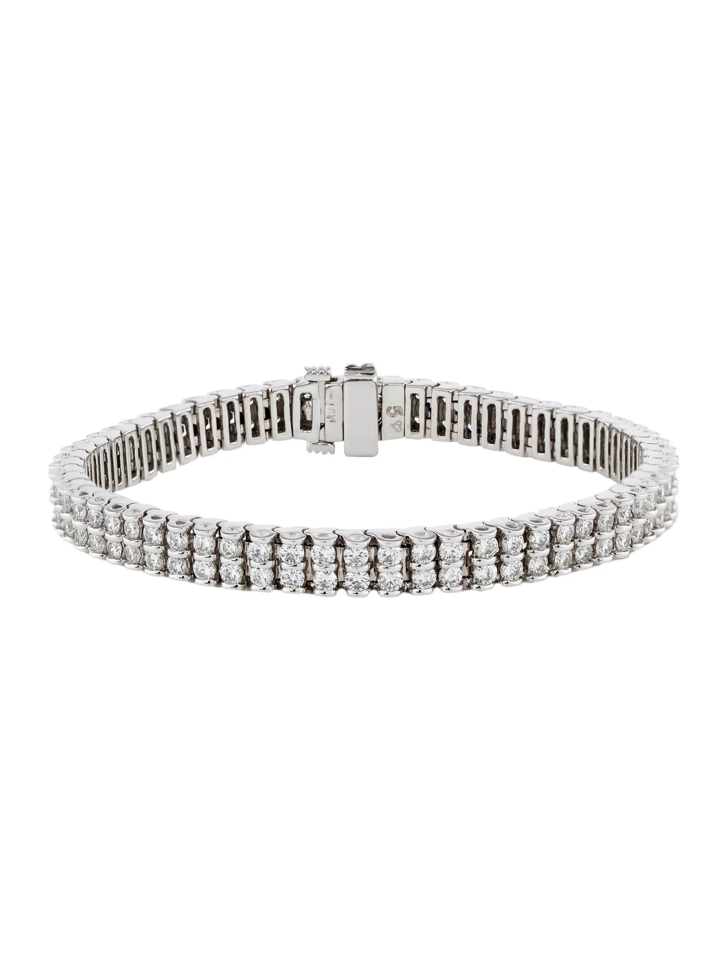14K 5.00ctw Diamond Double Row Link Bracelet | The RealReal