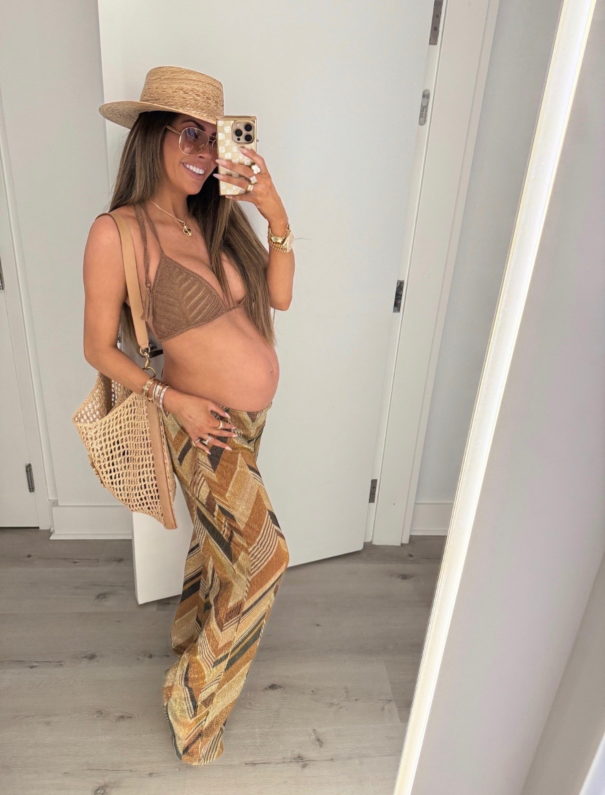 Wearing a size large in this swimsuit and size medium in pants! 

Resort wear, Swimsuit, Beach outfit, Devon Windsor, Maternity Outfit, Beach vacation outfit, Emily Ann Gemma 

#LTKBump #LTKmomlife #LTKTravel