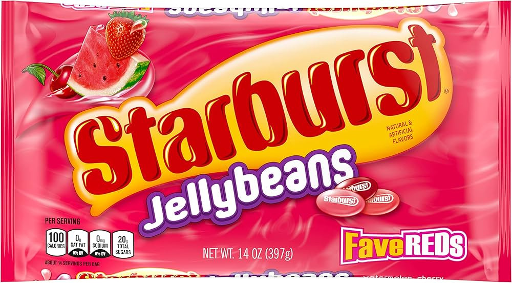 STARBURST FaveREDs Jelly Beans Easter Candy Gifts, 14 oz | Amazon (US)