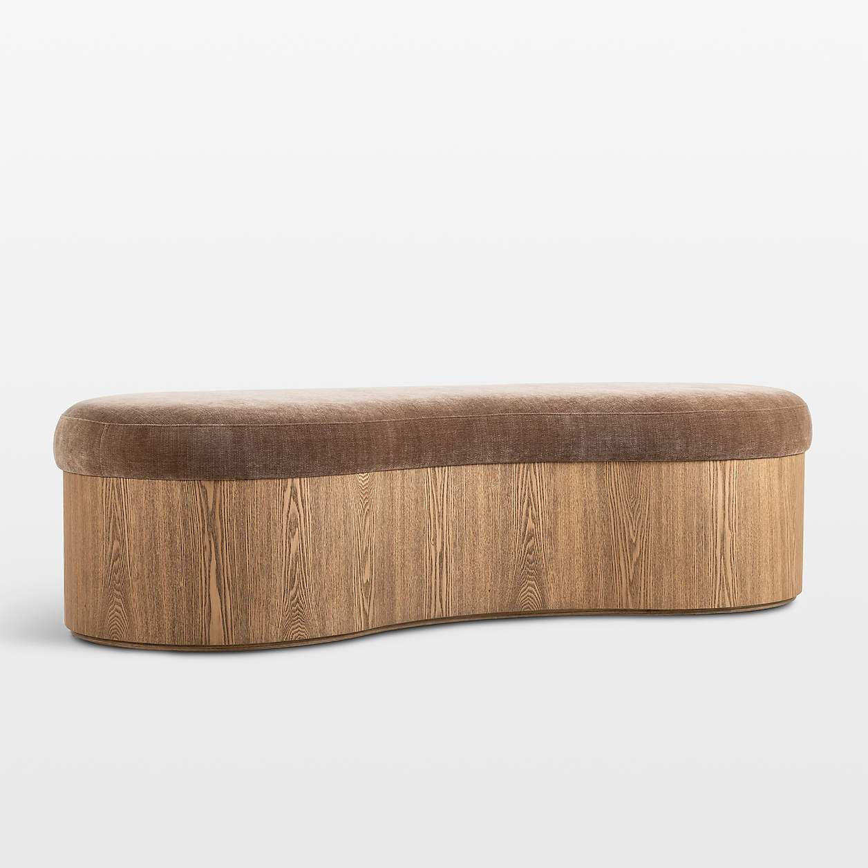Mabel 73" Toasted Ash Accent Bench | Crate & Barrel | Crate & Barrel