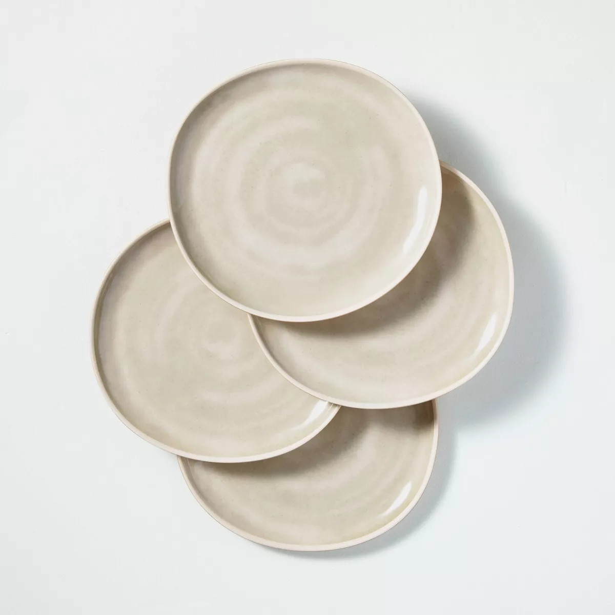 4pk 9" Tonal Bamboo-Melamine Salad Plate Set Natural/Cream - Hearth & Hand™ with Magnolia | Target