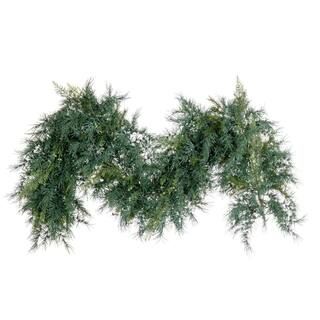 NewVickerman6 ft x 14 in. Artificial Mixed Fern Cedar Doublesided Garland | The Home Depot