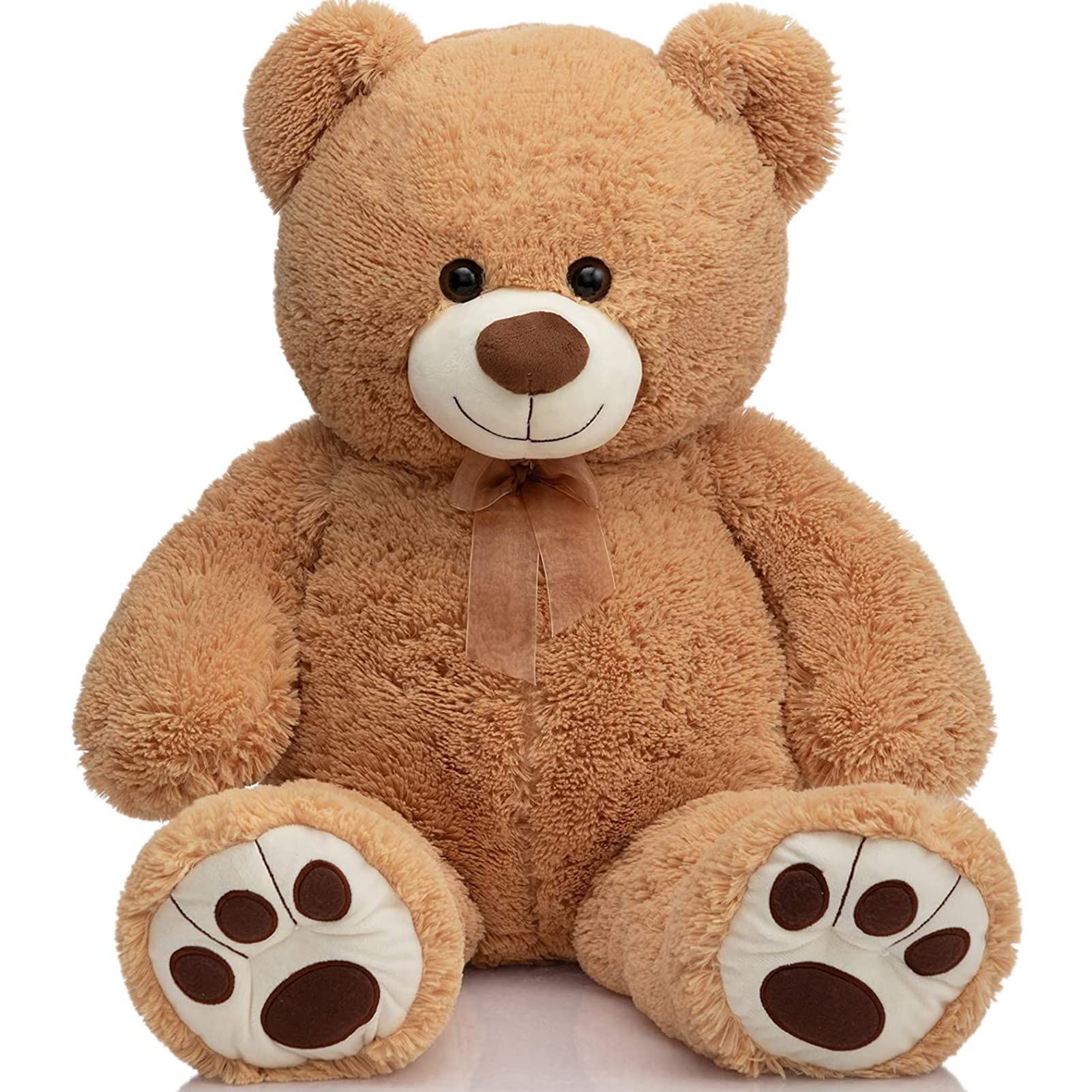 HollyHOME Teddy Bear Stuffed Animal Plush Giant Teddy Bears with Footprints Big Bear 36 inch Tan | Amazon (US)