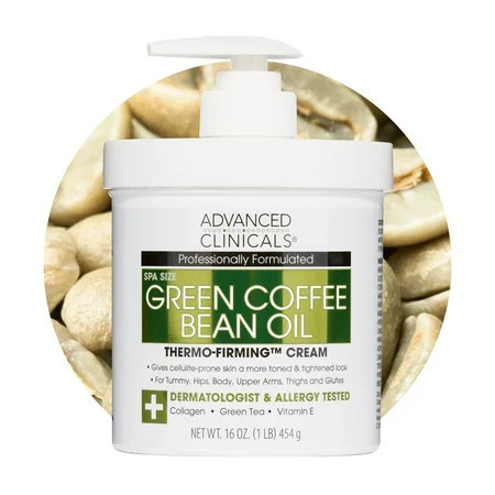 Advanced Clinicals Green Coffee Bean Oil Thermo-Firming Cream 16 Fl Oz. | Walmart (US)