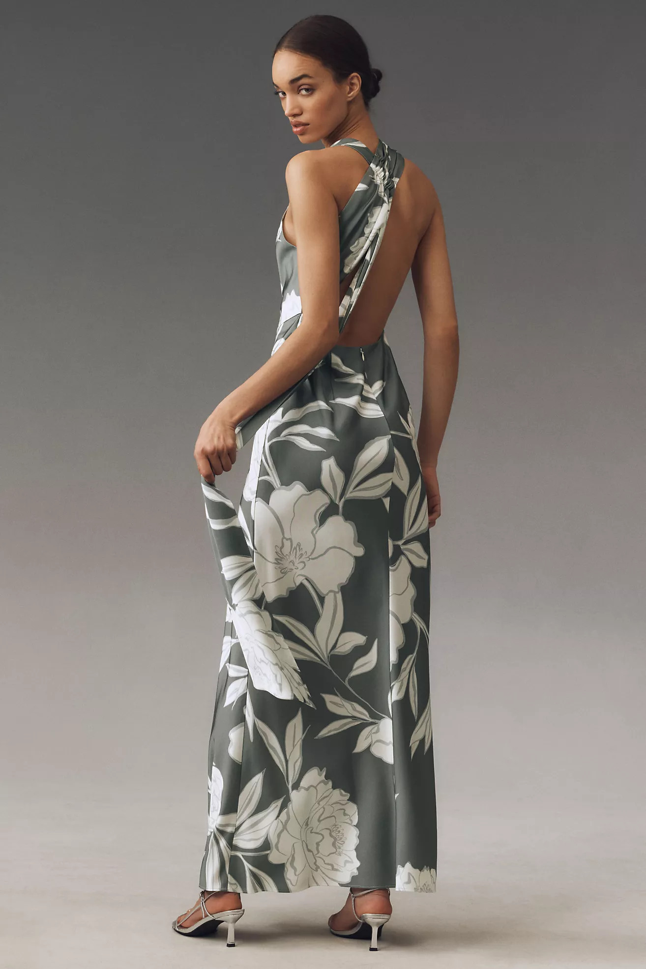 Significant Other Annabel Asymmetrical Satin Maxi Dress | Anthropologie (US)