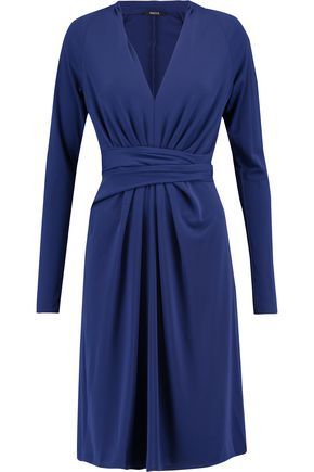 Gathered stretch-twill dress | The Outnet US