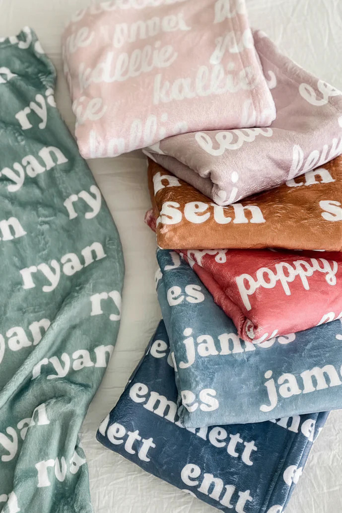Earthy Tones Personalized Color Blanket | Caden Lane