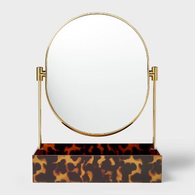Leopard Print Tray with Gold Mirror - Threshold™ | Target