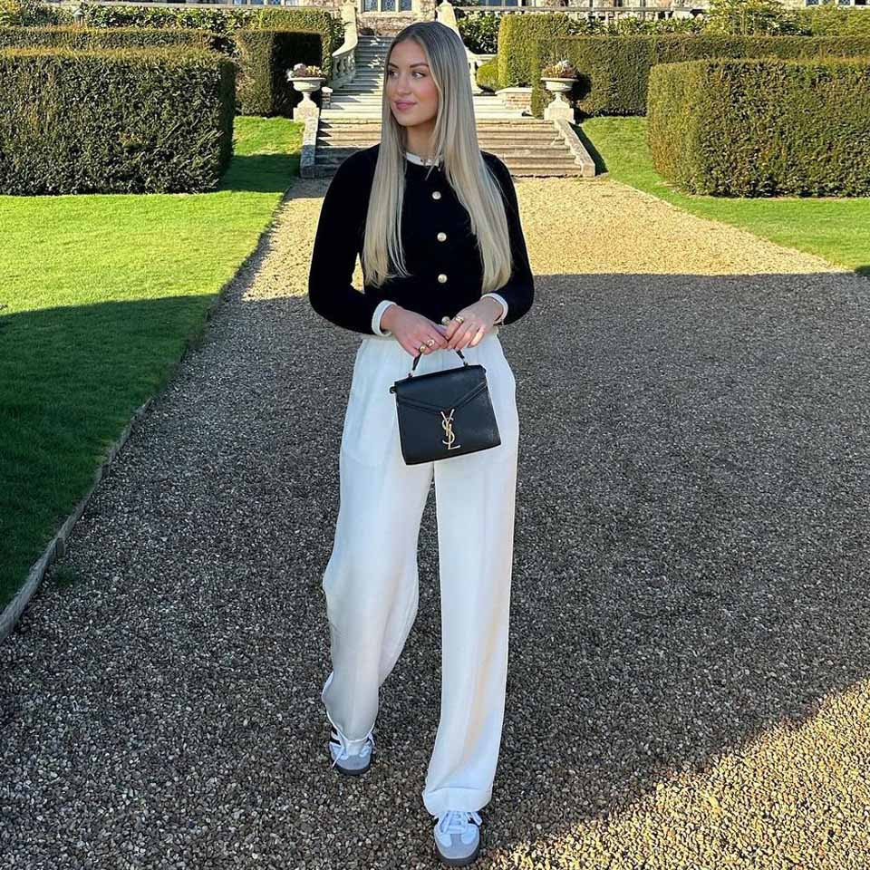 Timeless Pleated Wide-Leg Dense Silk Trousers | LilySilk