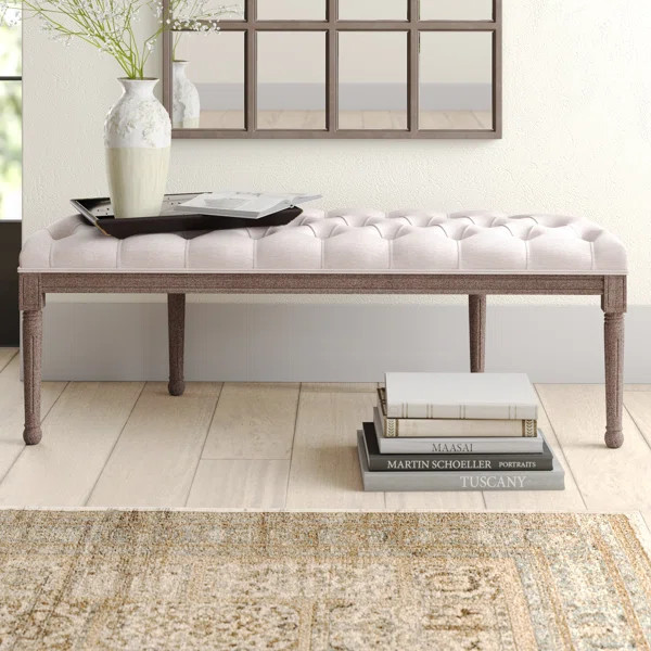 Alida Tufted Half Circle Upholstered Bench | Wayfair North America