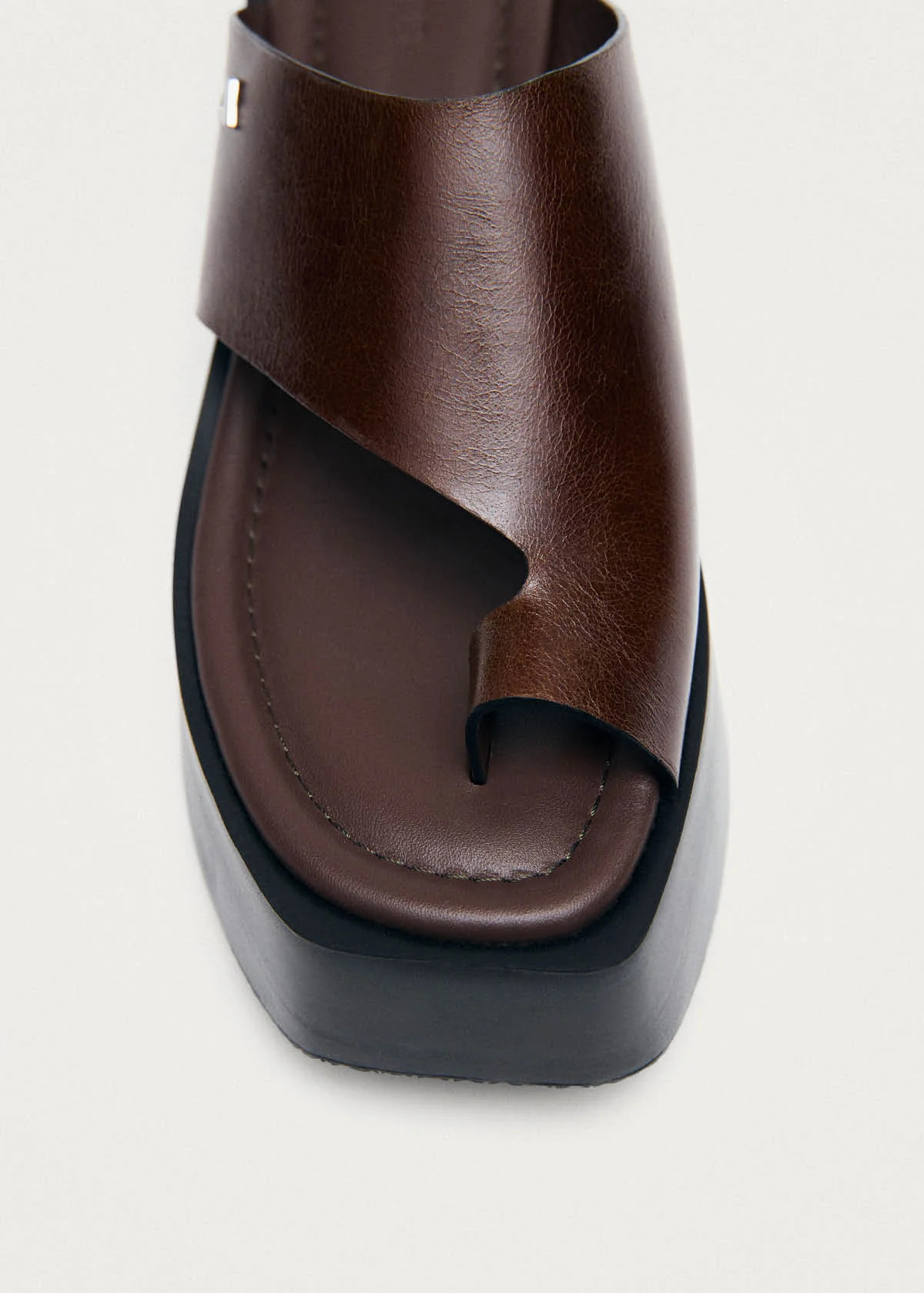 Nova Rift Brown Leather Sandals | ALOHAS (Global)