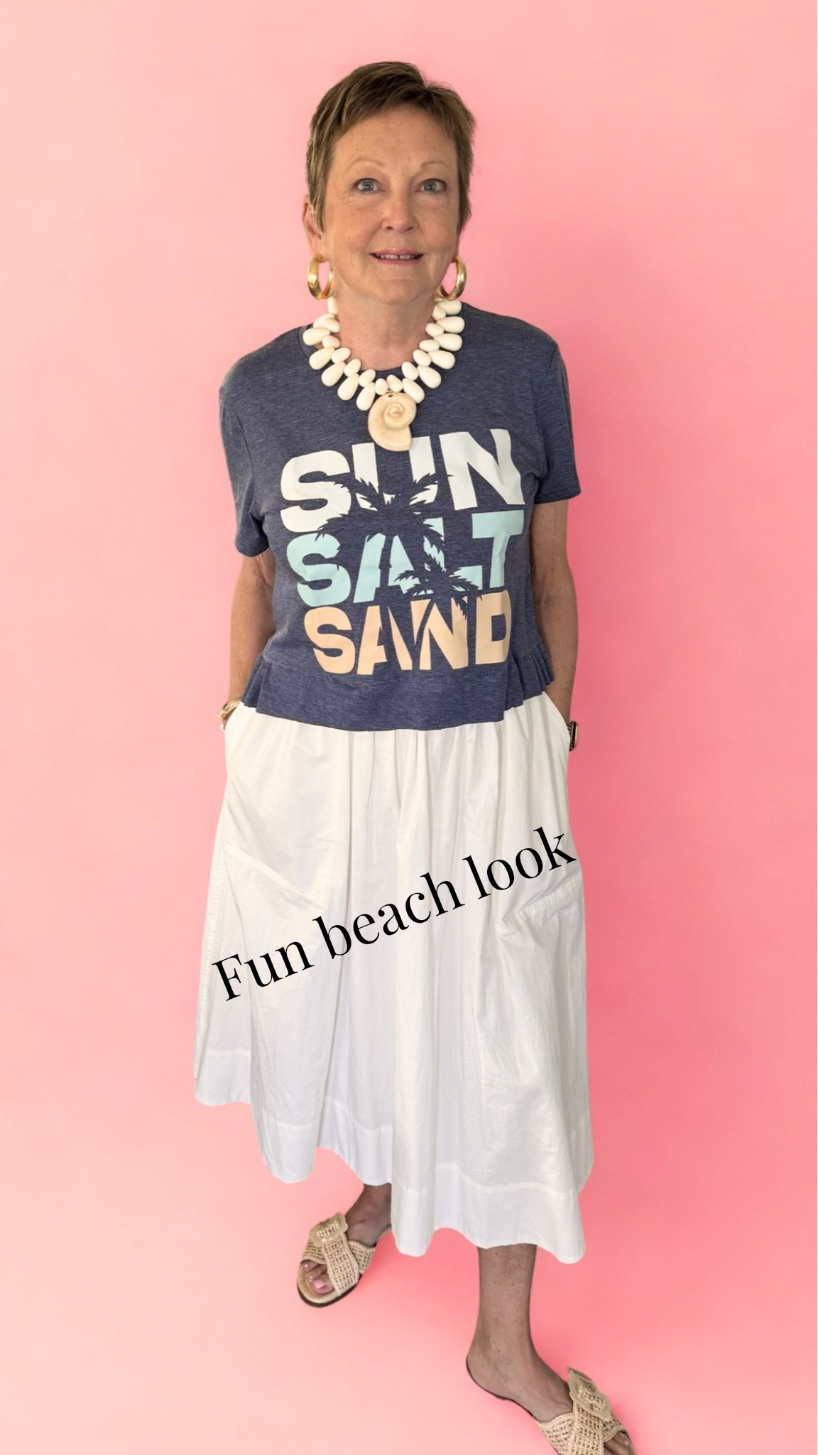 Staying stylish and cool at the beach.  Shop the look and be fashionable at any age.

#LTKSeasonal #LTKOver40