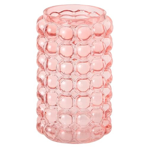 MARTAGE Glass Bubble Vase, Pink Glass Vase for Flowers, Tall Vase, Flower Vase for Bouquet, Modern Vase, Cute Vase for Living Room, Bedroom, Dinning Table, Office, Wedding, Birthday, 8 Inches | Amazon (US)