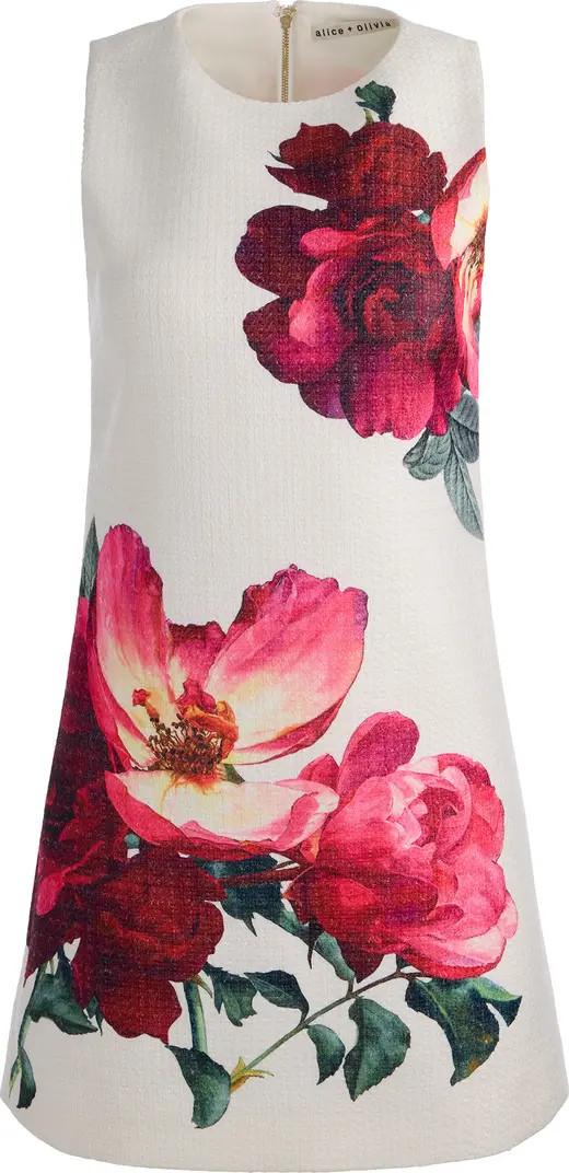 Clyde Placed Floral Tweed Minidress | Nordstrom