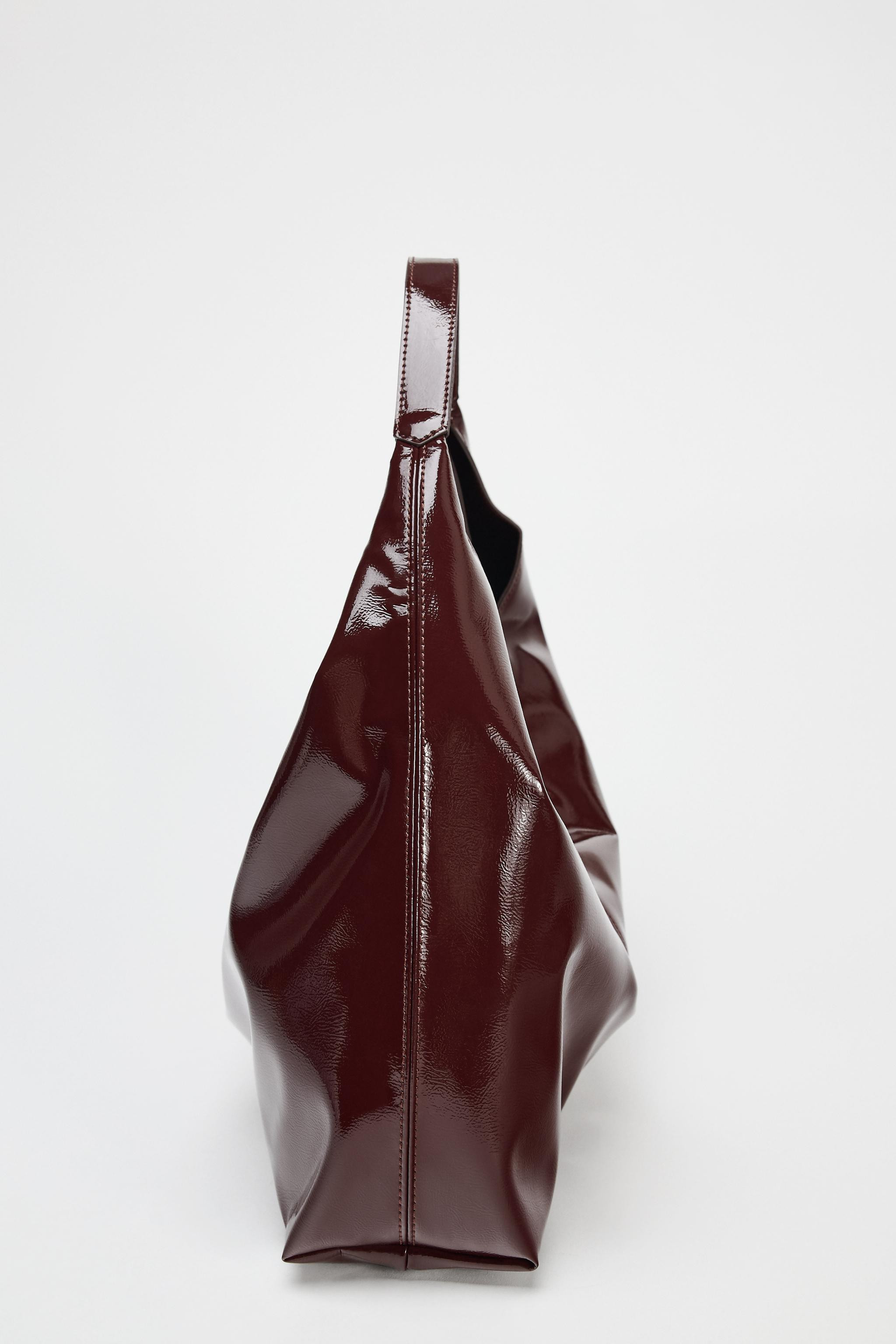 PATENT EFFECT BUCKET BAG | Zara UK