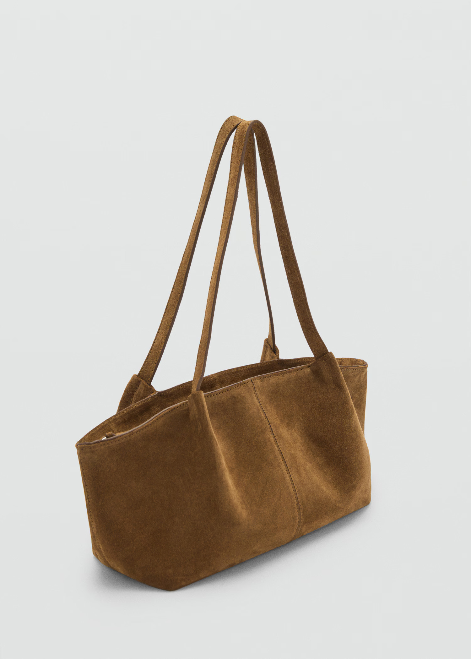 Double handle suede bag - Women | MANGO USA | Mango (US/MX/AU)