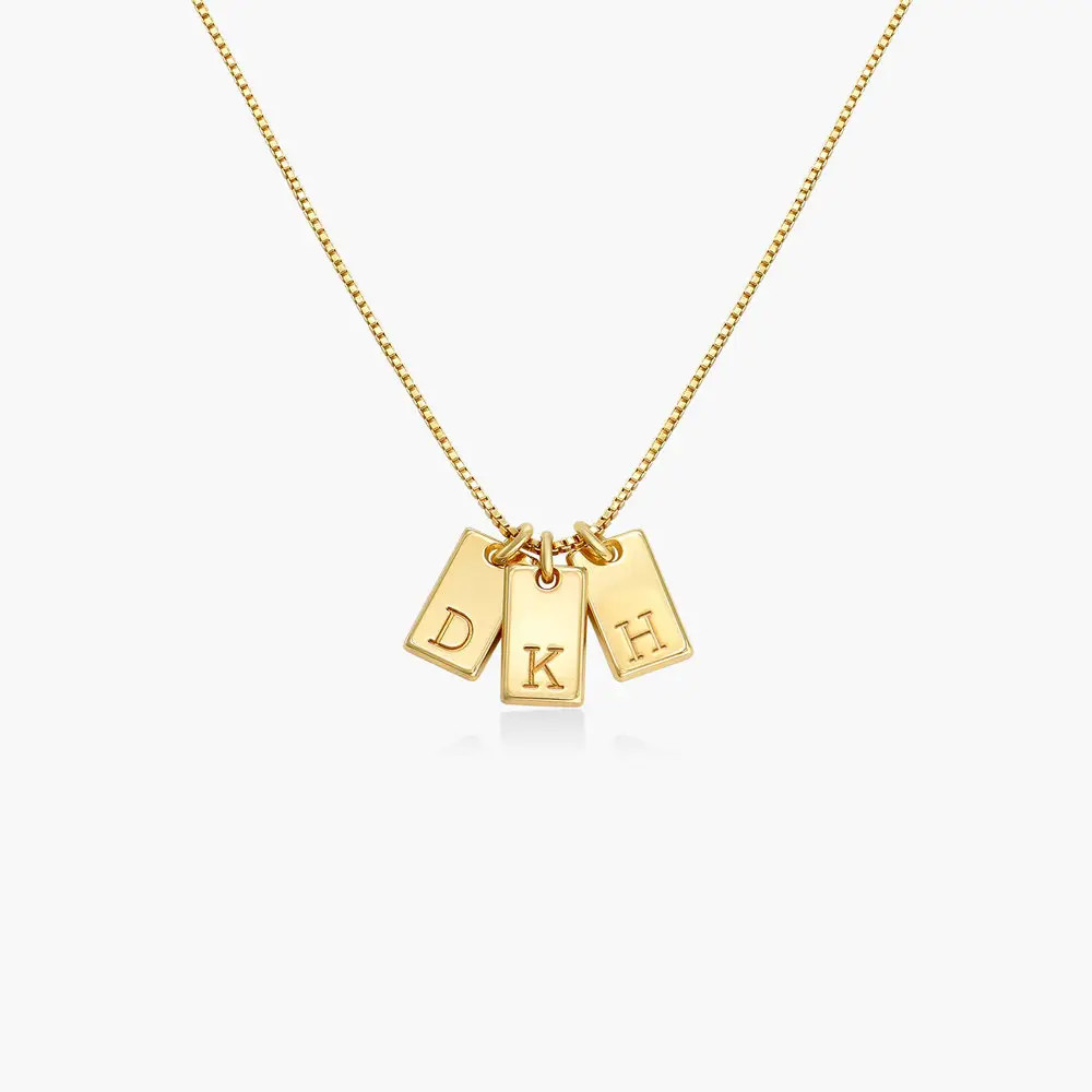 Willow Tag Initial Necklace - Gold | Oak & Luna (US)