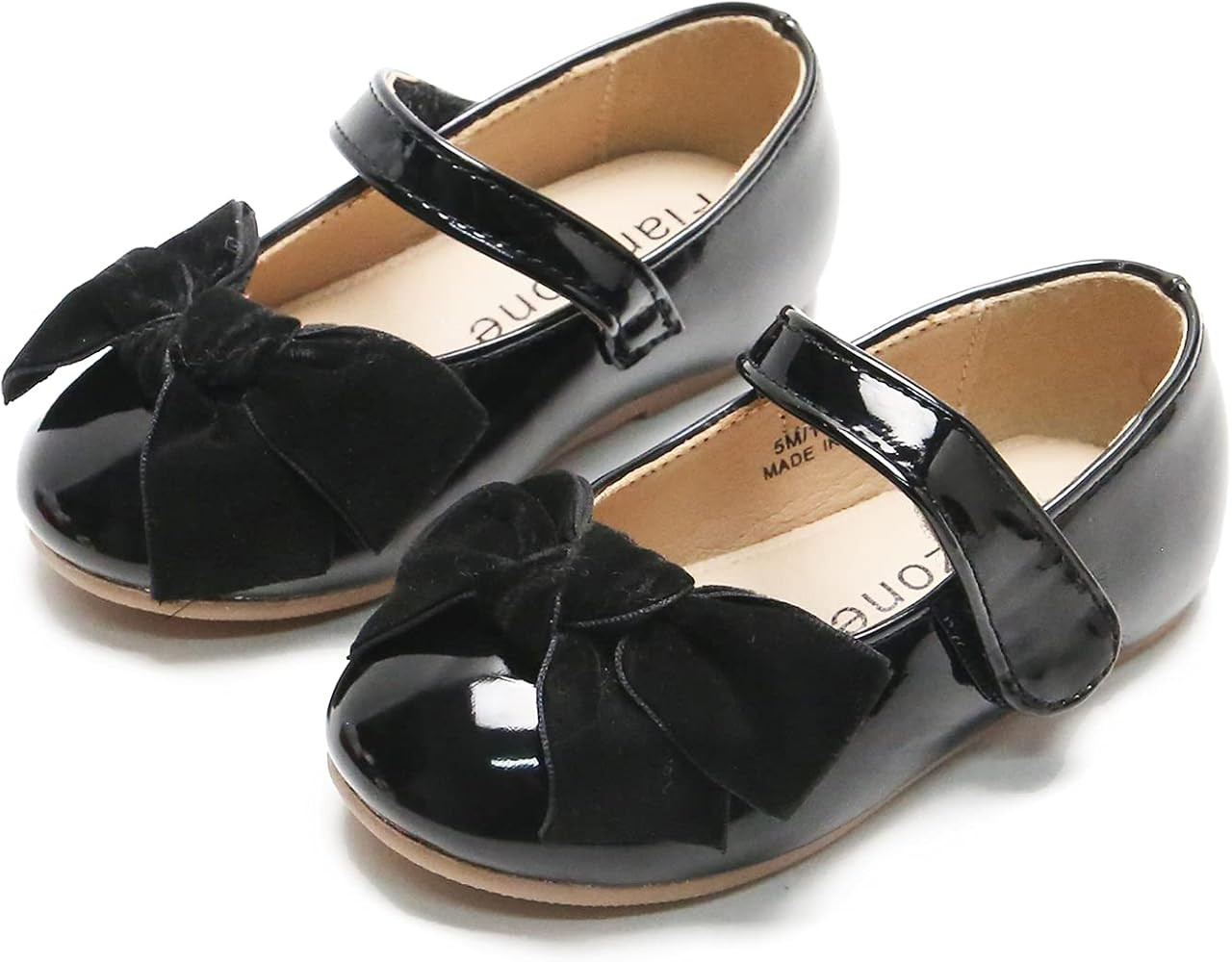 Flaryzone Toddler/Little Girls' Princess Ballet Mary Jane Flats Flower Dress Shoes | Amazon (US)